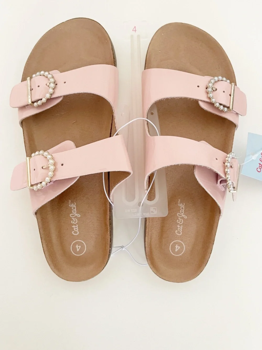 Cat & Jack Girl’s Reagan Footbed Sandals Pink Sz 4‎ (10/12 years old)